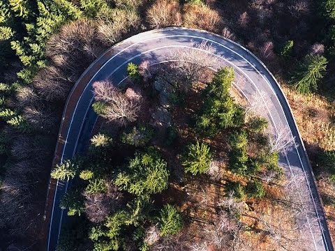 Zakręt Śmierci w Szklarskiej Porębie z lotu ptaka