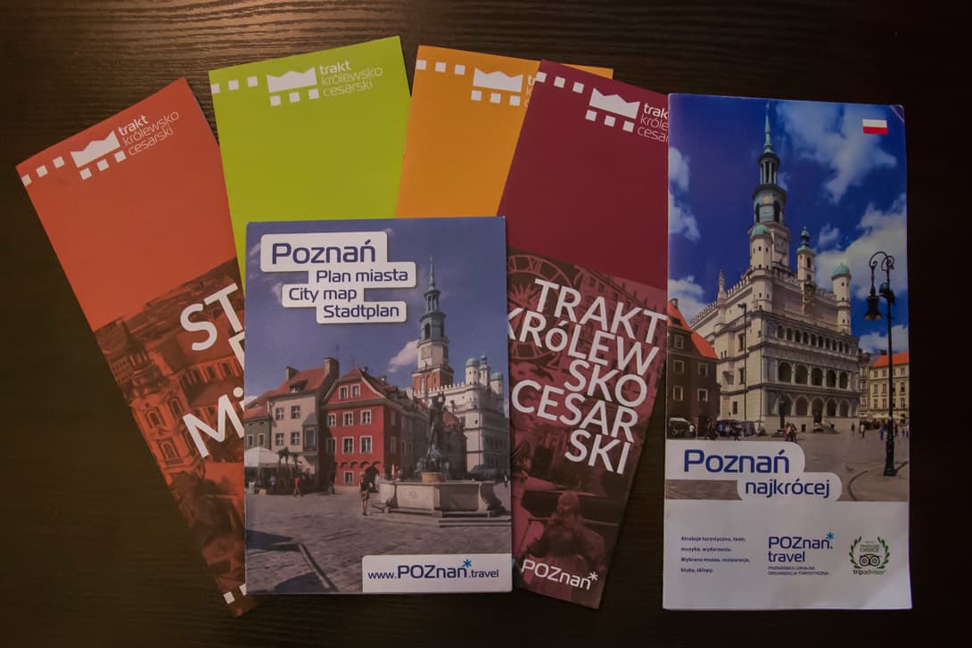 Broszury informacyjne przydatne do zwiedzania Poznania