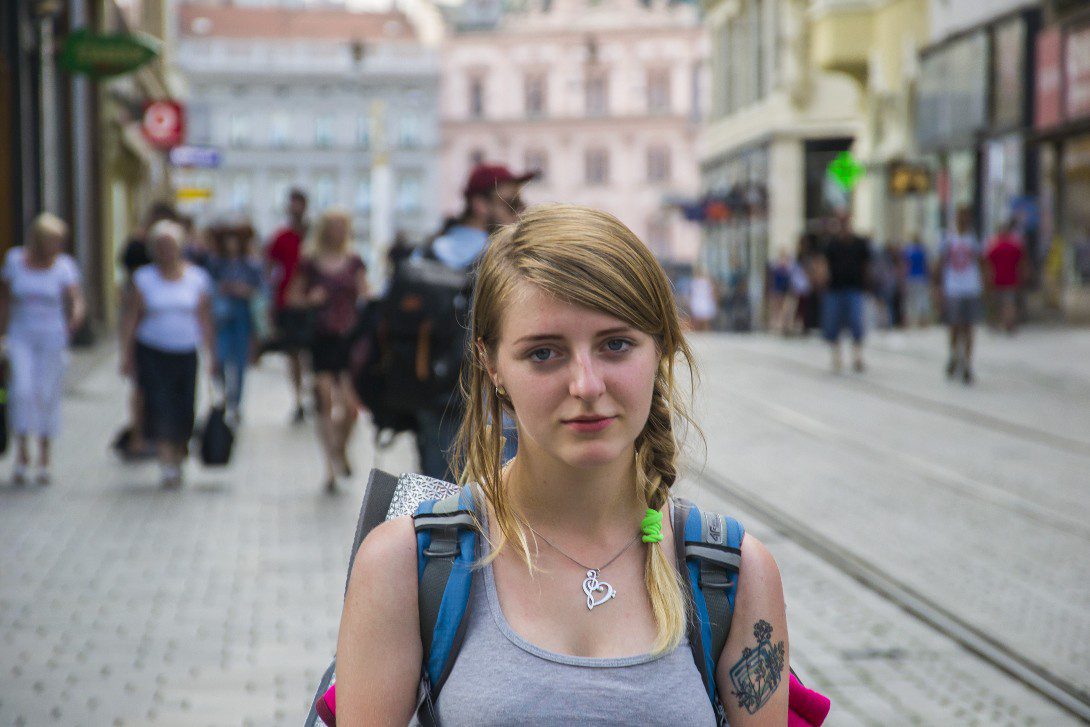 Natalia na starówce w Brnie