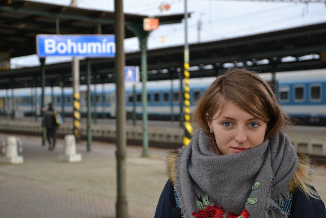 Natalia na stacji Bohumin