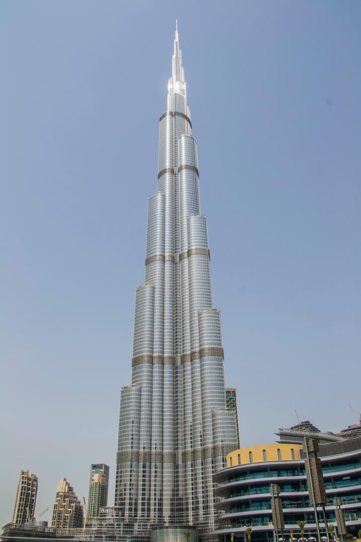 Burj Khalifa widziany z Dubai Mall