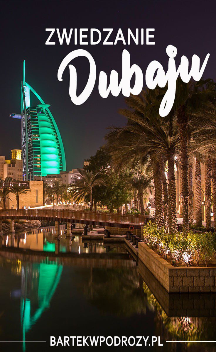 Pin artykułu o zwiedzaniu Dubaju (Pinterest)