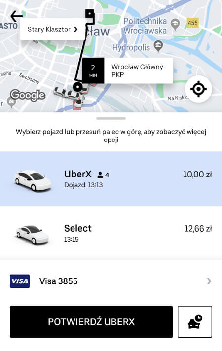 Screen z Uber #2
