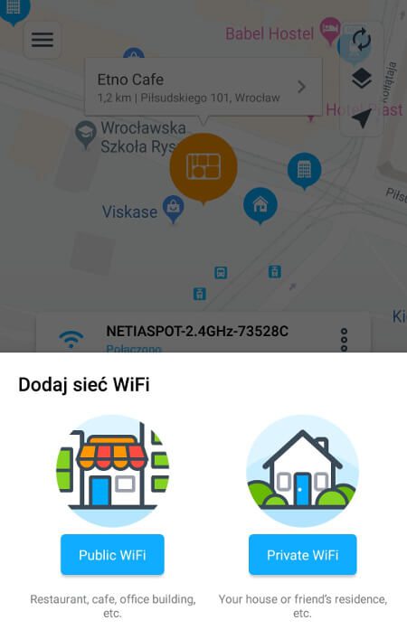 Aplikacje dla podróżników - screen z Wifi Map #3