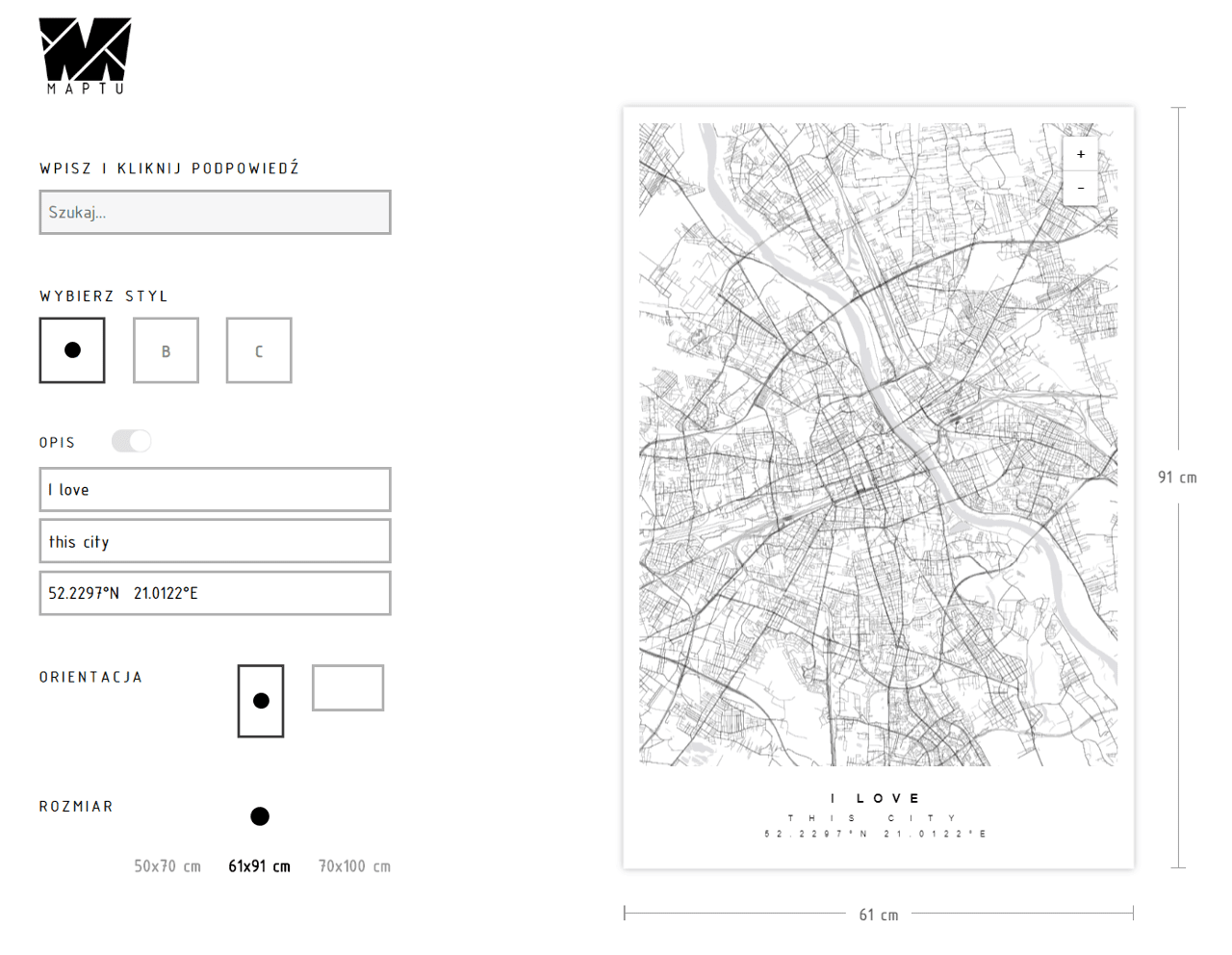 Screen ze strony Maptu.pl