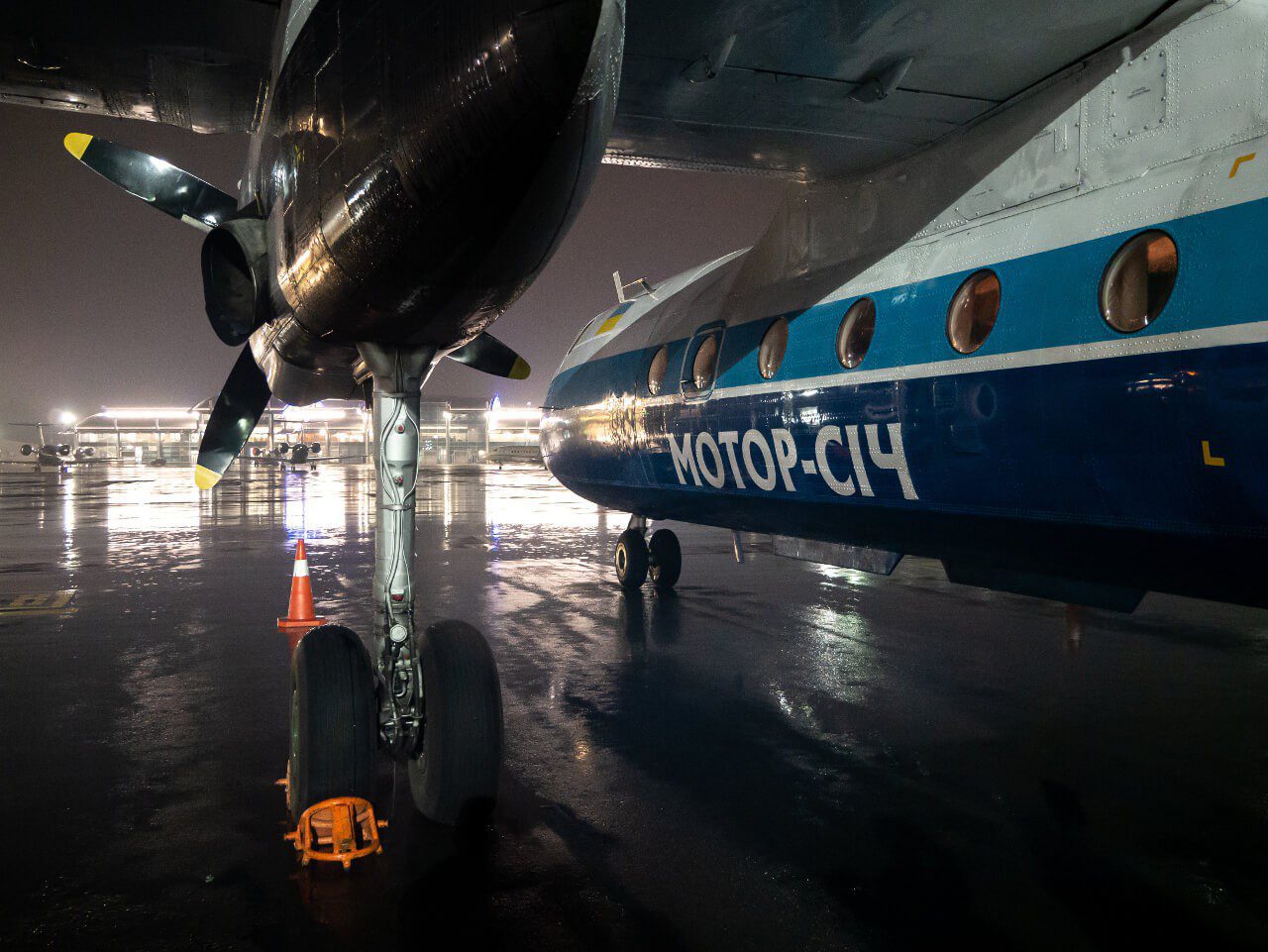 Antonow An-24 do Zaporoża na lotnisku w Kijowie