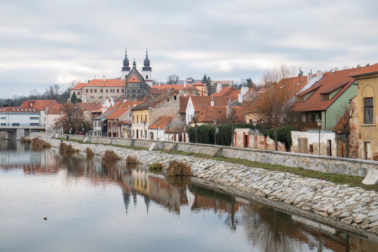 Widok na Trebic w Czechach