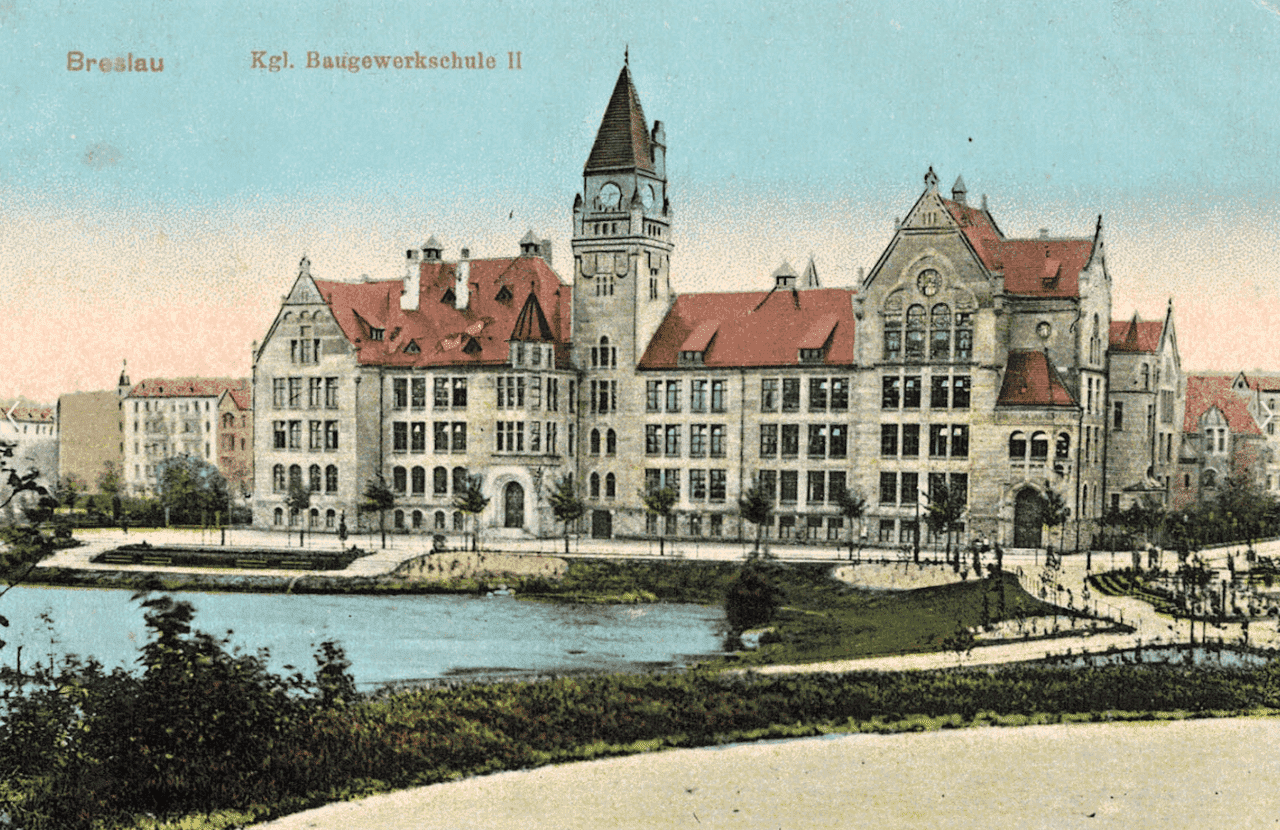 Budynek Wydziału Architektury Politechniki Wrocławskiej Wrocławski Hogwart zdjęcie archiwalne
