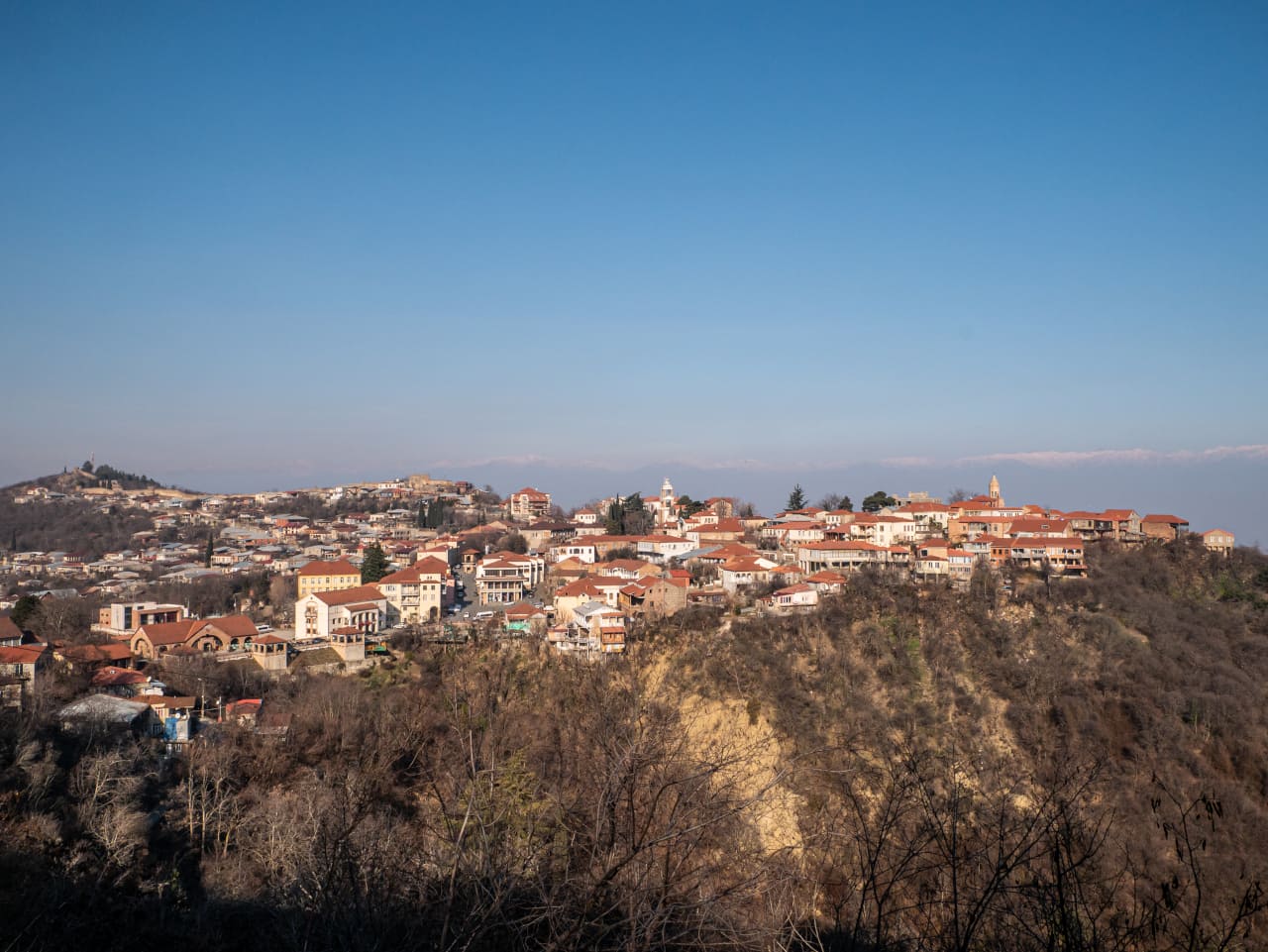Gruzja Signagi krajobraz panorama