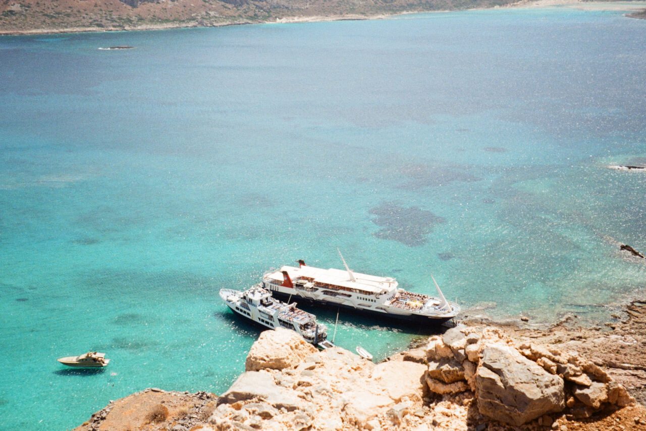 Kreta statki w Lagunie Balos