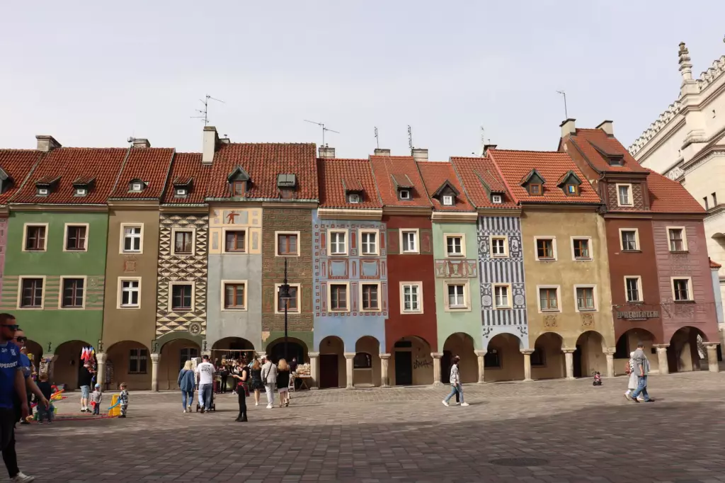 widok na budynki Poznań