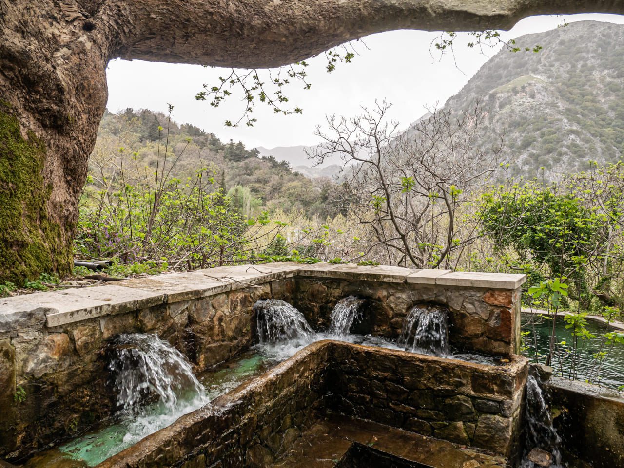 Kreta źródła Argyroupoli widok