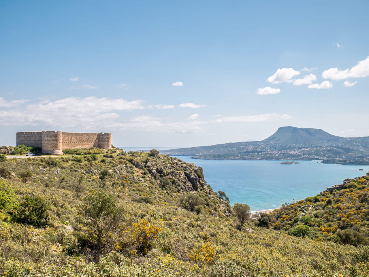 Kreta Aptera twierdza Koules panorama