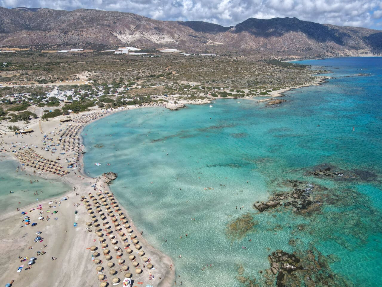 Kreta plaża Elafonisi z góry