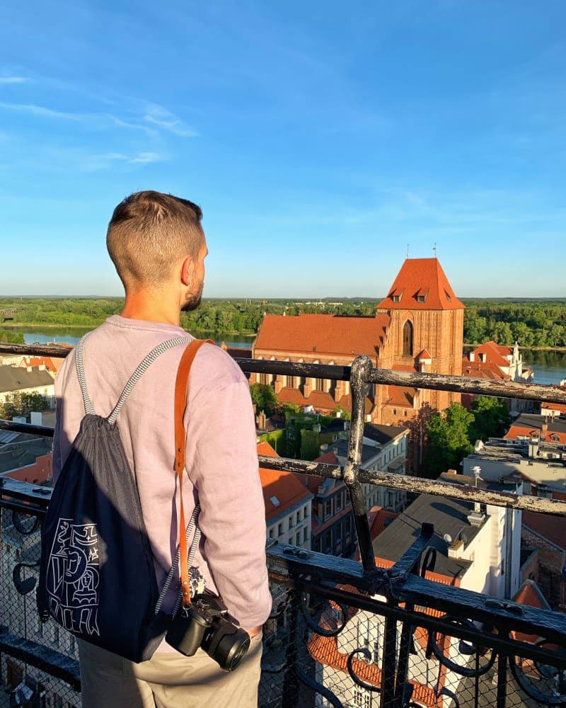 Toruń ratusz widok z wieży widokowej