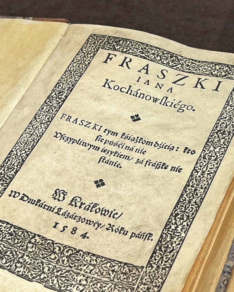 Muzeum Jana Kochanowskiego książka fraszki