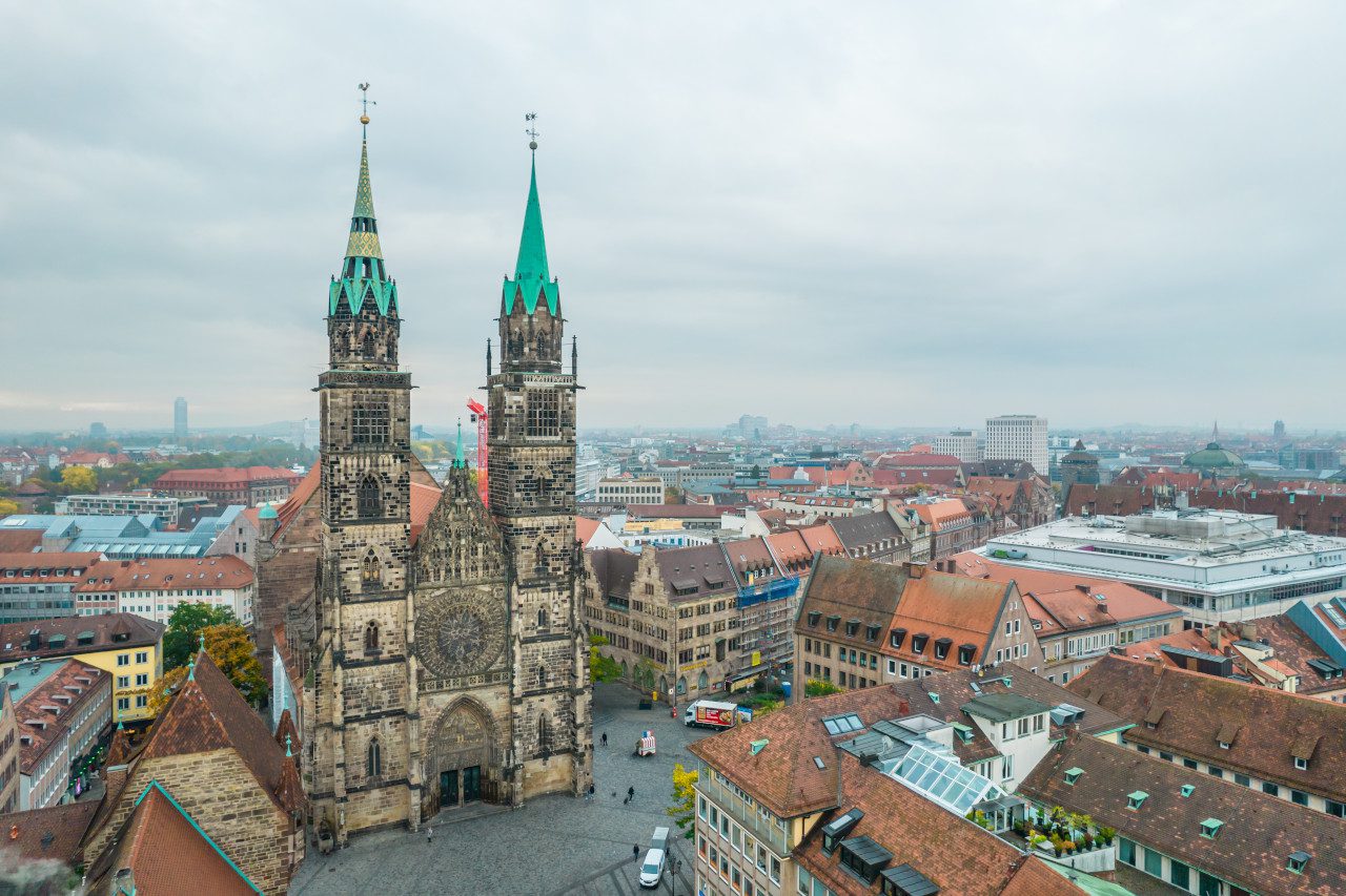 Norymberga kościół św. Wawrzyńca panorama