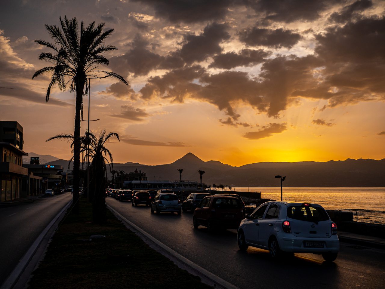 Kreta Heraklion zachód słońca