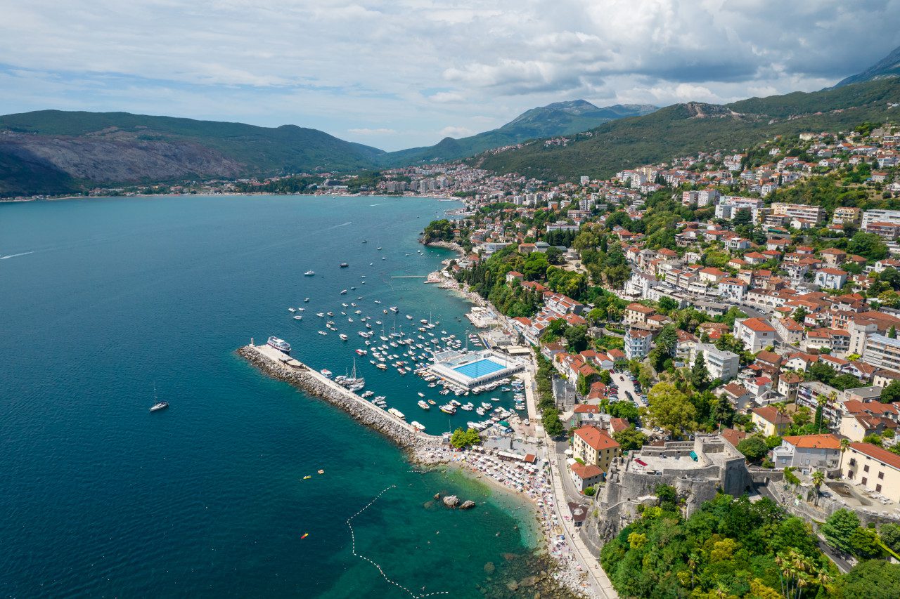 Czarnogóra Herceg Novi widok z drona