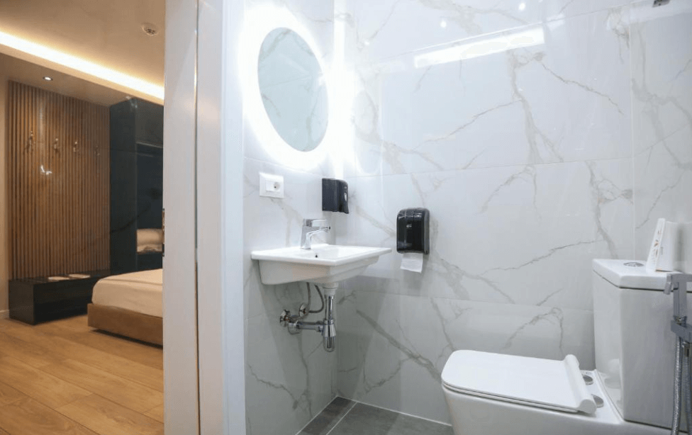 Albania Vlora Hotel Three łazienka