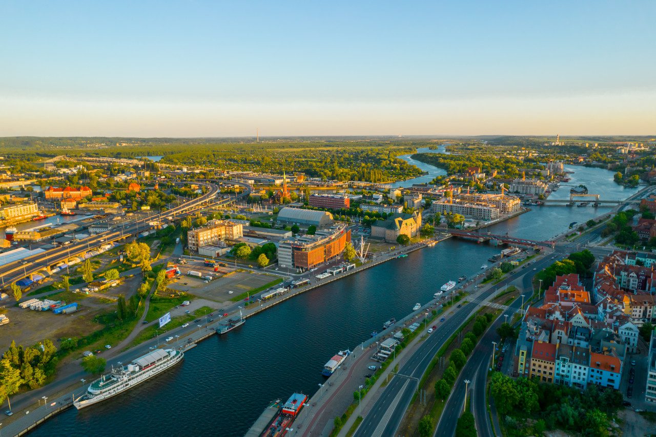Szczecin port z drona