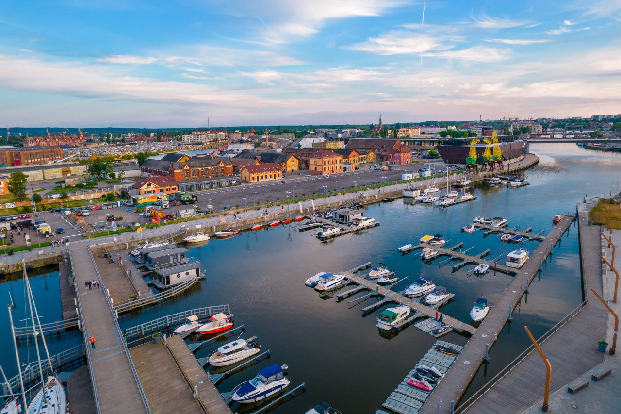 Szczecin port z drona
