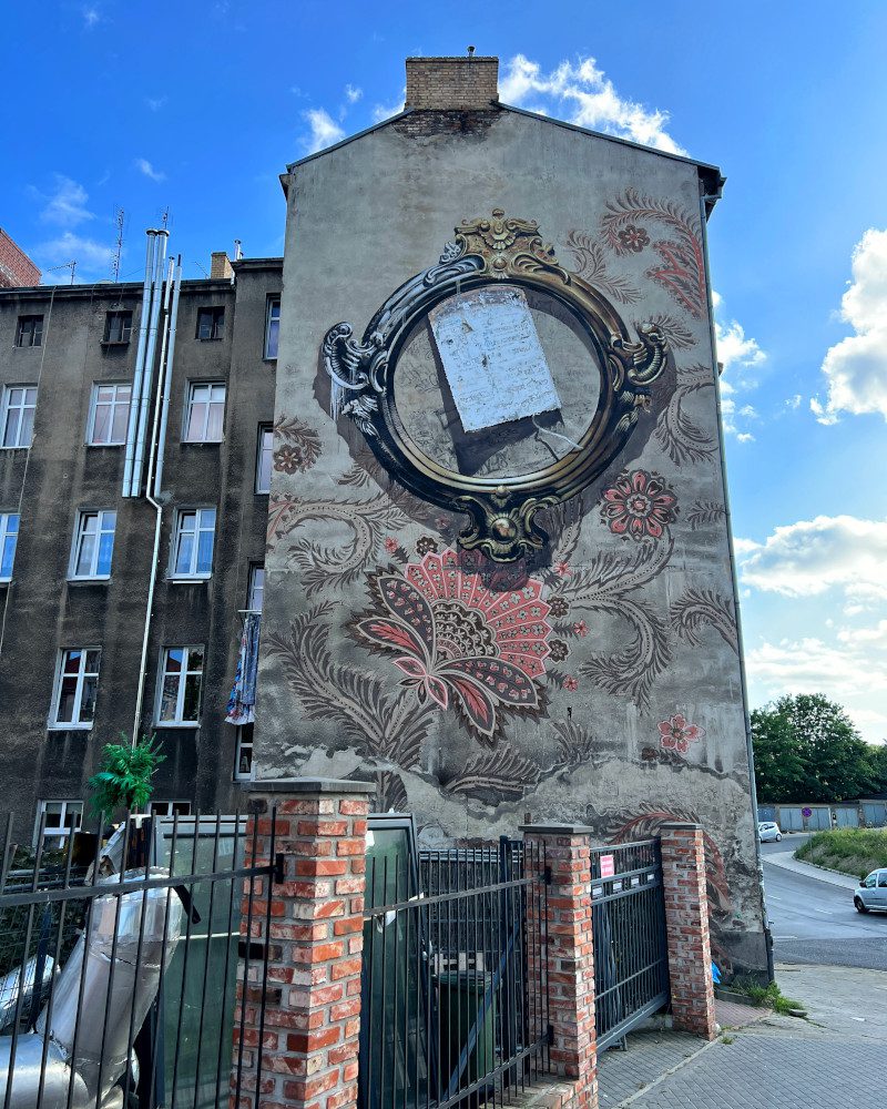 Szczecin budynek mural
