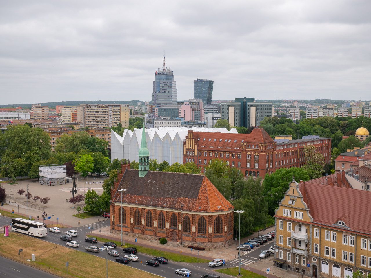 Szczecin widok panorama z wieży widokowej