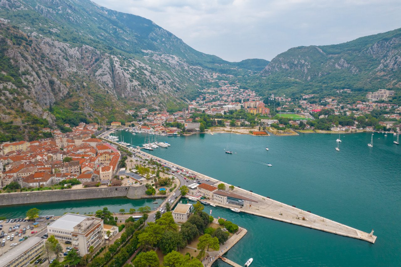 Czarnogóra Kotor widok z drona