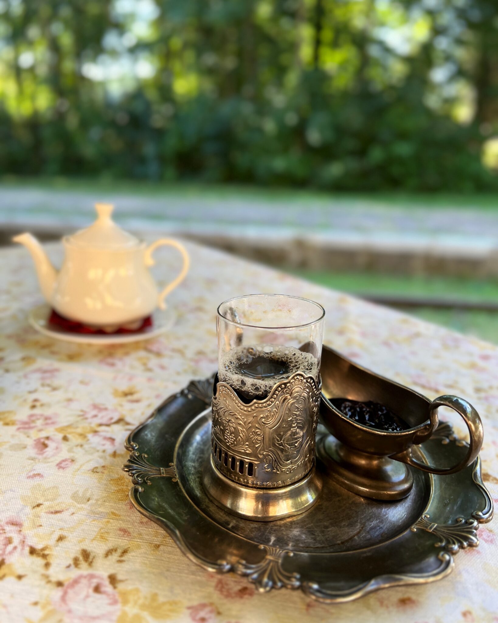 Białowieża restauracja Carska szklanka herbata