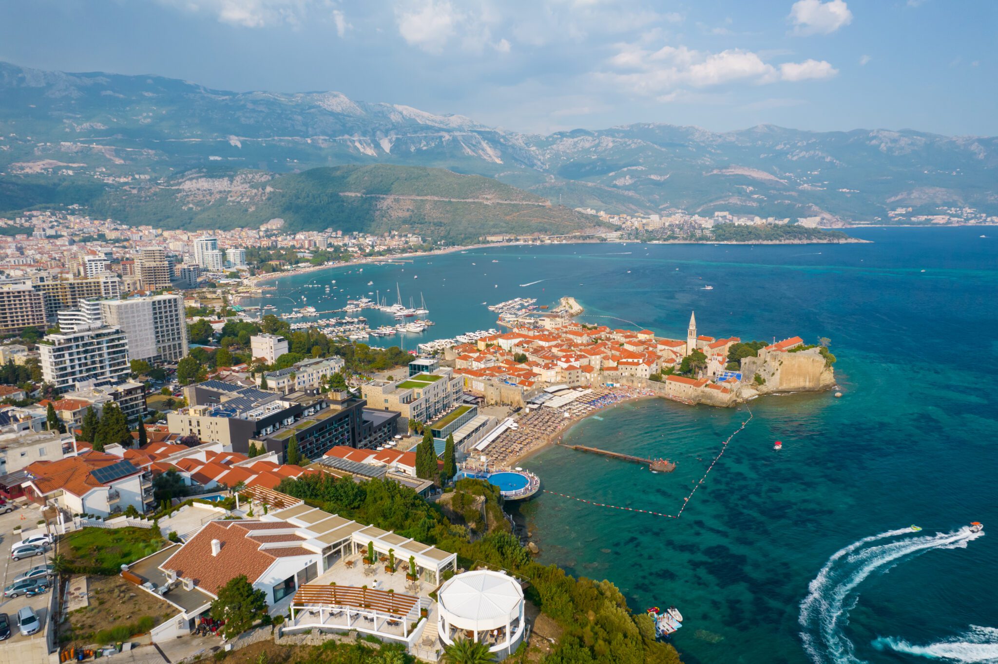 Zatoka Kotorska Budva z drona