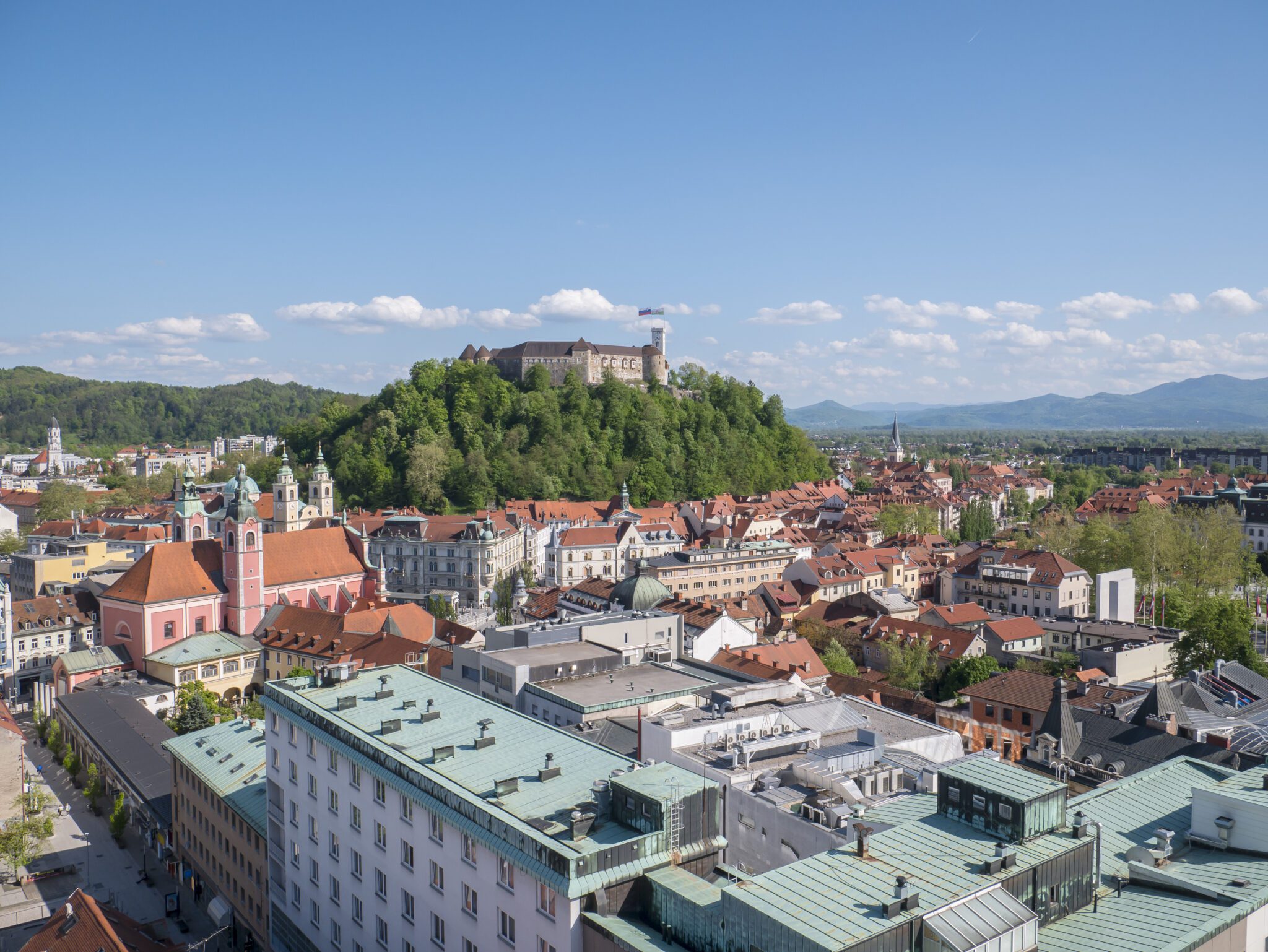 Słowenia Lublana panorama zamek