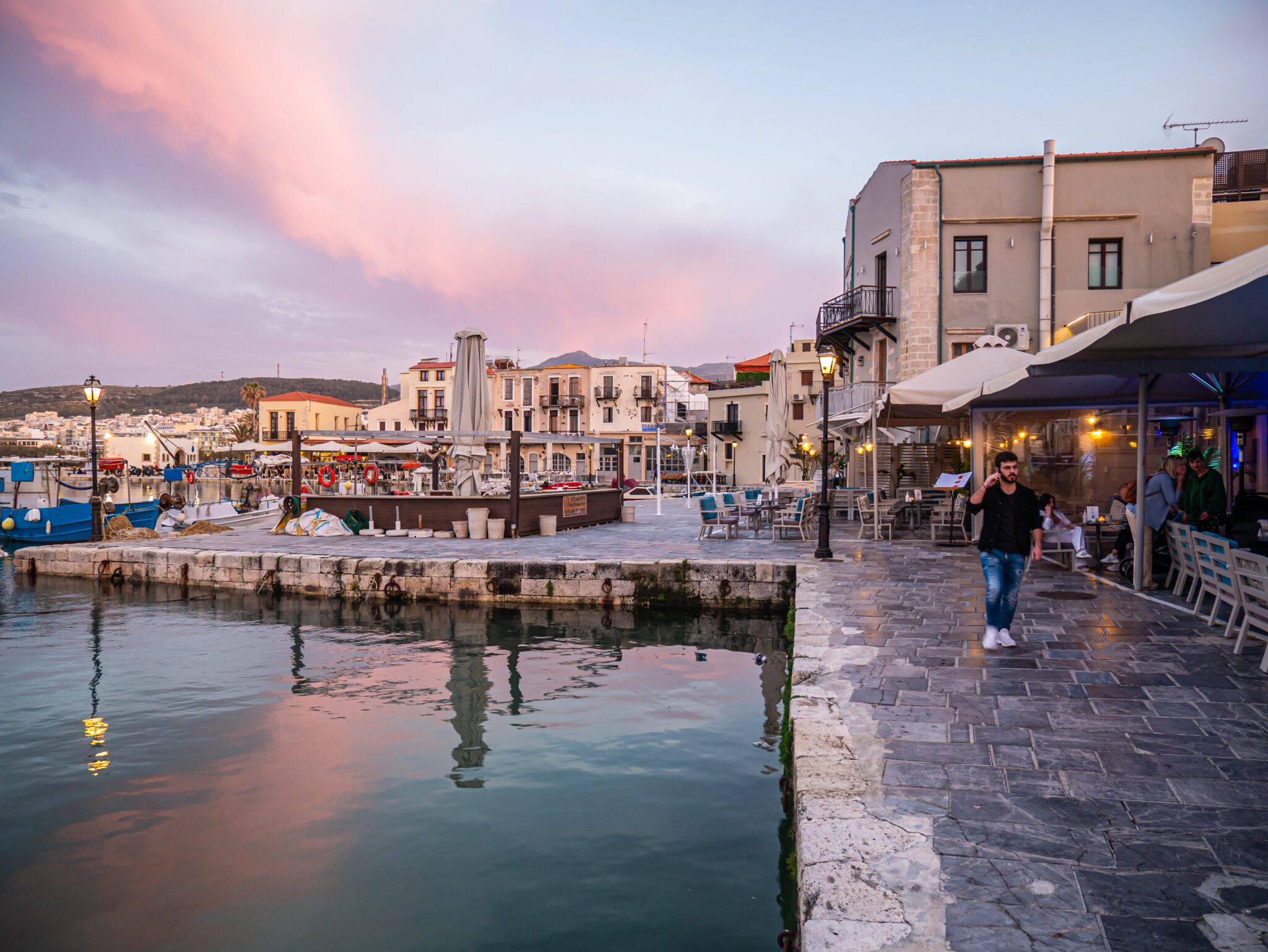 Port Wenecki Retimno Kreta restauracje łodzie
