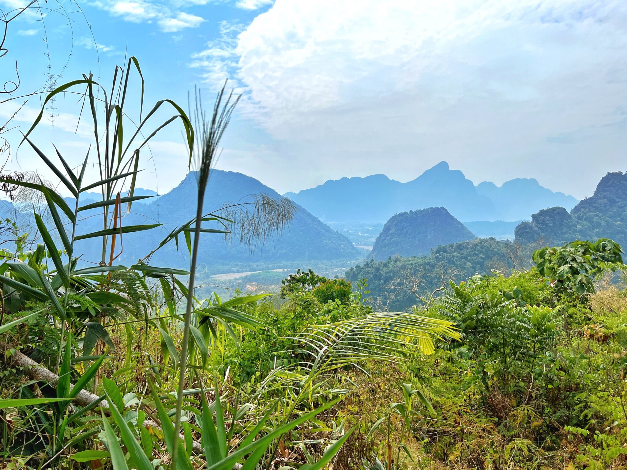 Laos Vang Vieng góry panorama