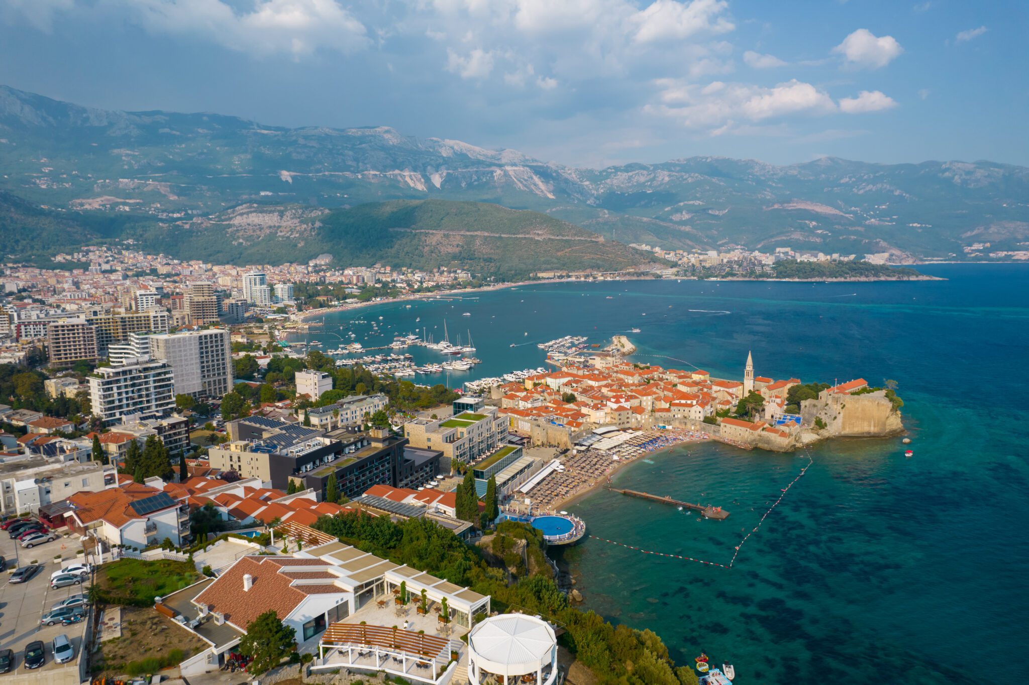 Czarnogóra Budva z drona
