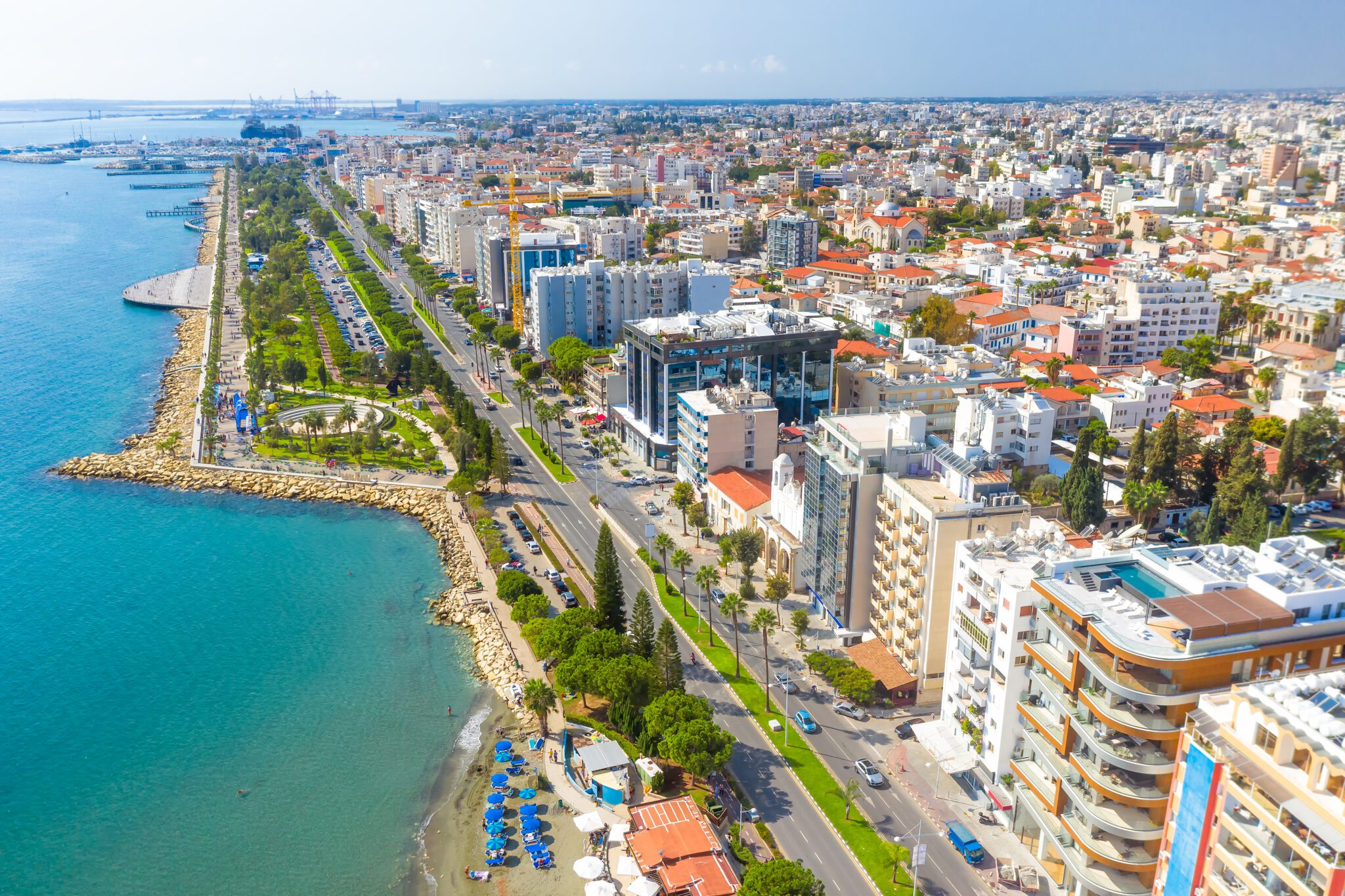 Cypr Limassol z drona wybrzeże