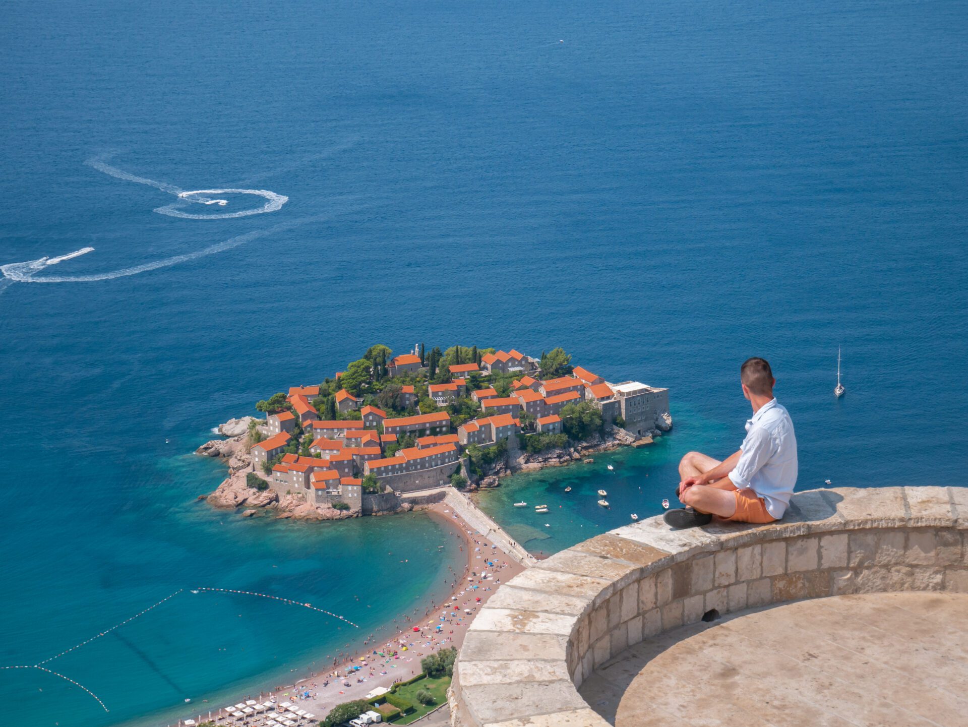 Czarnogóra Sveti Stefan chłopak