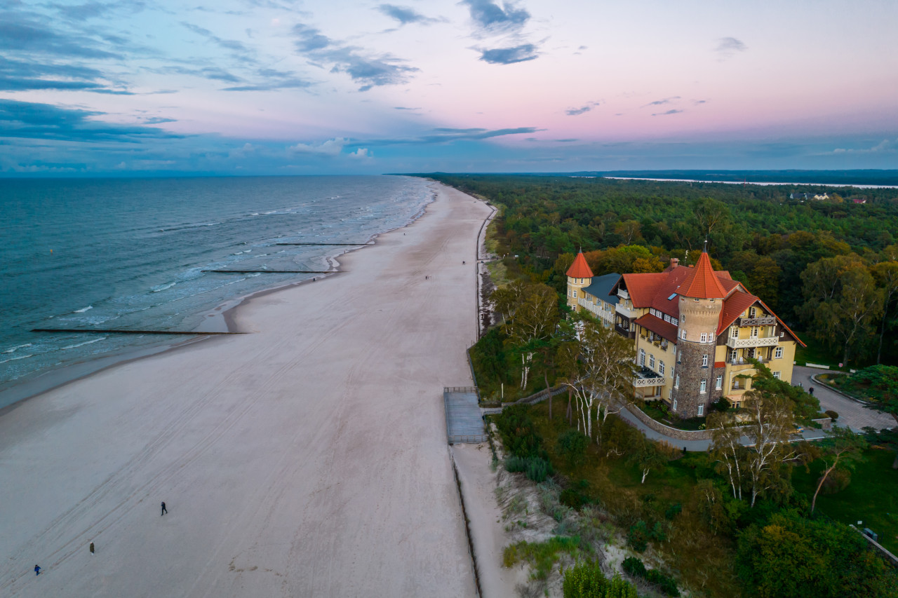 Łeba plaża z drona