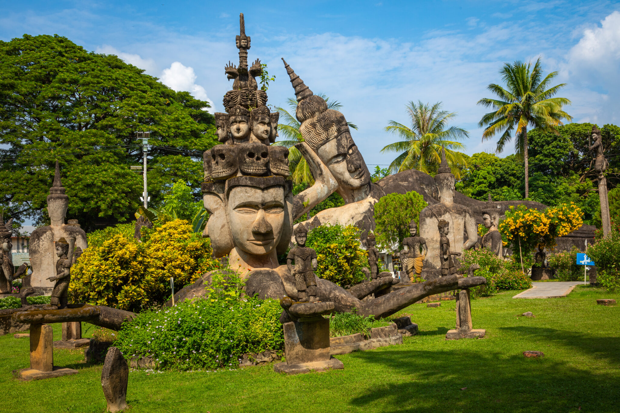 Laos Wientian Budda Park rzeźby