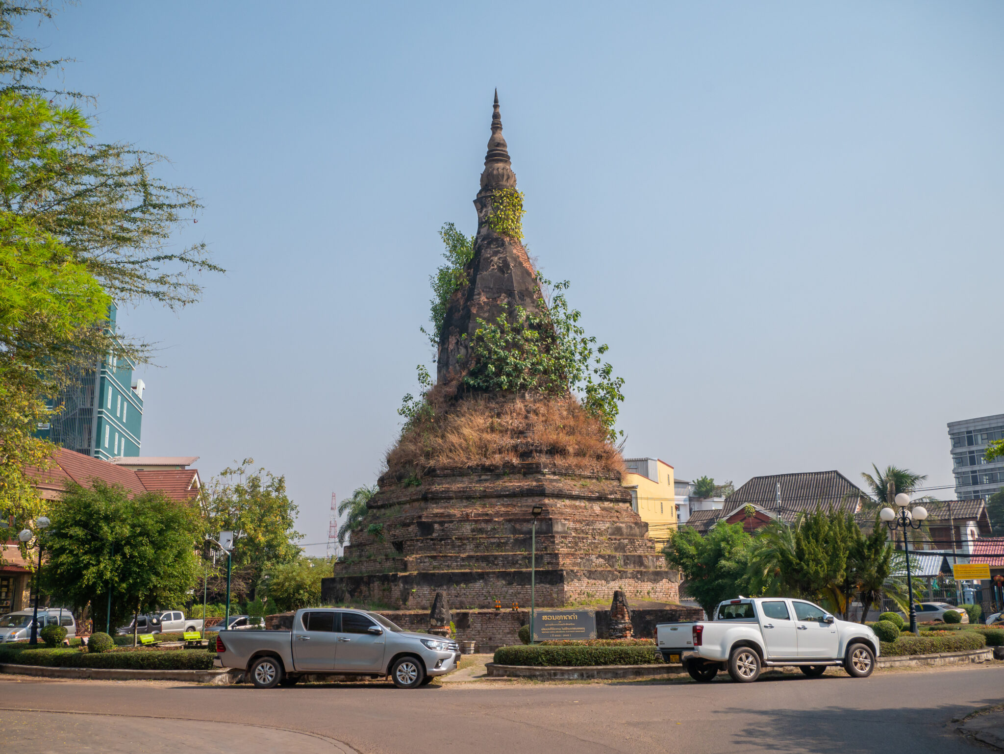 Laos Wientian Czarna Stupa