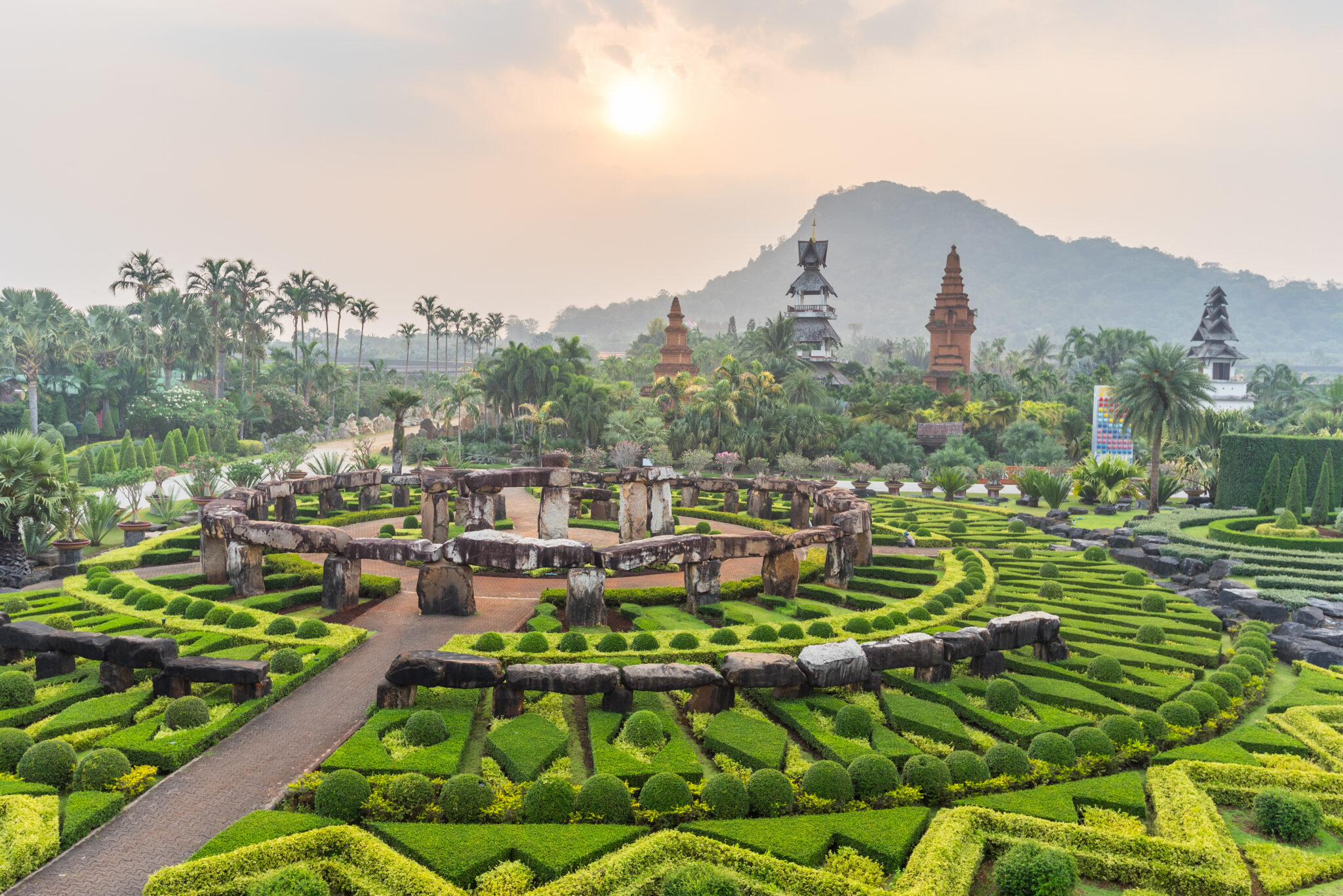 Tajlandia Pattaya ogród botaniczny z drona