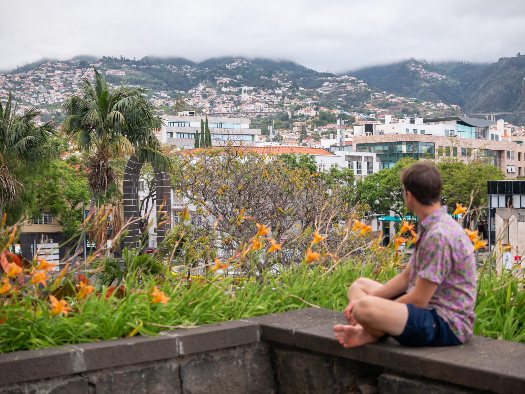 Madera Funchal panorama chłopak