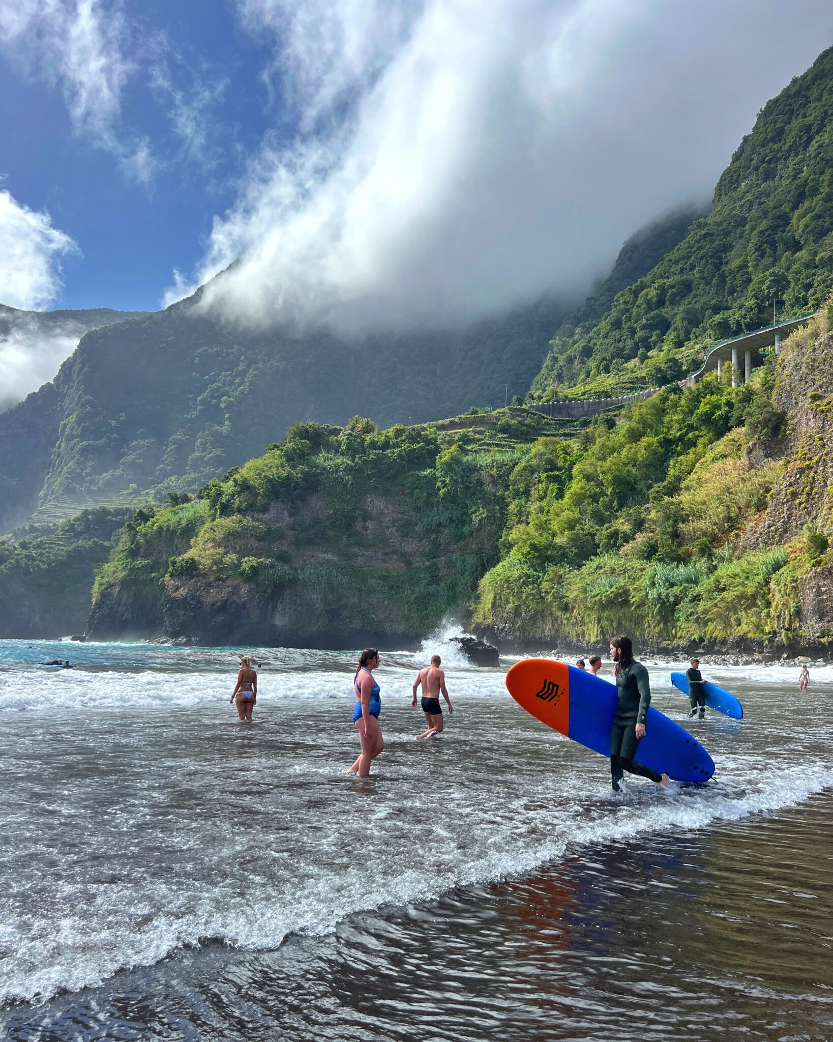 Madera Seixal surferzy plaża