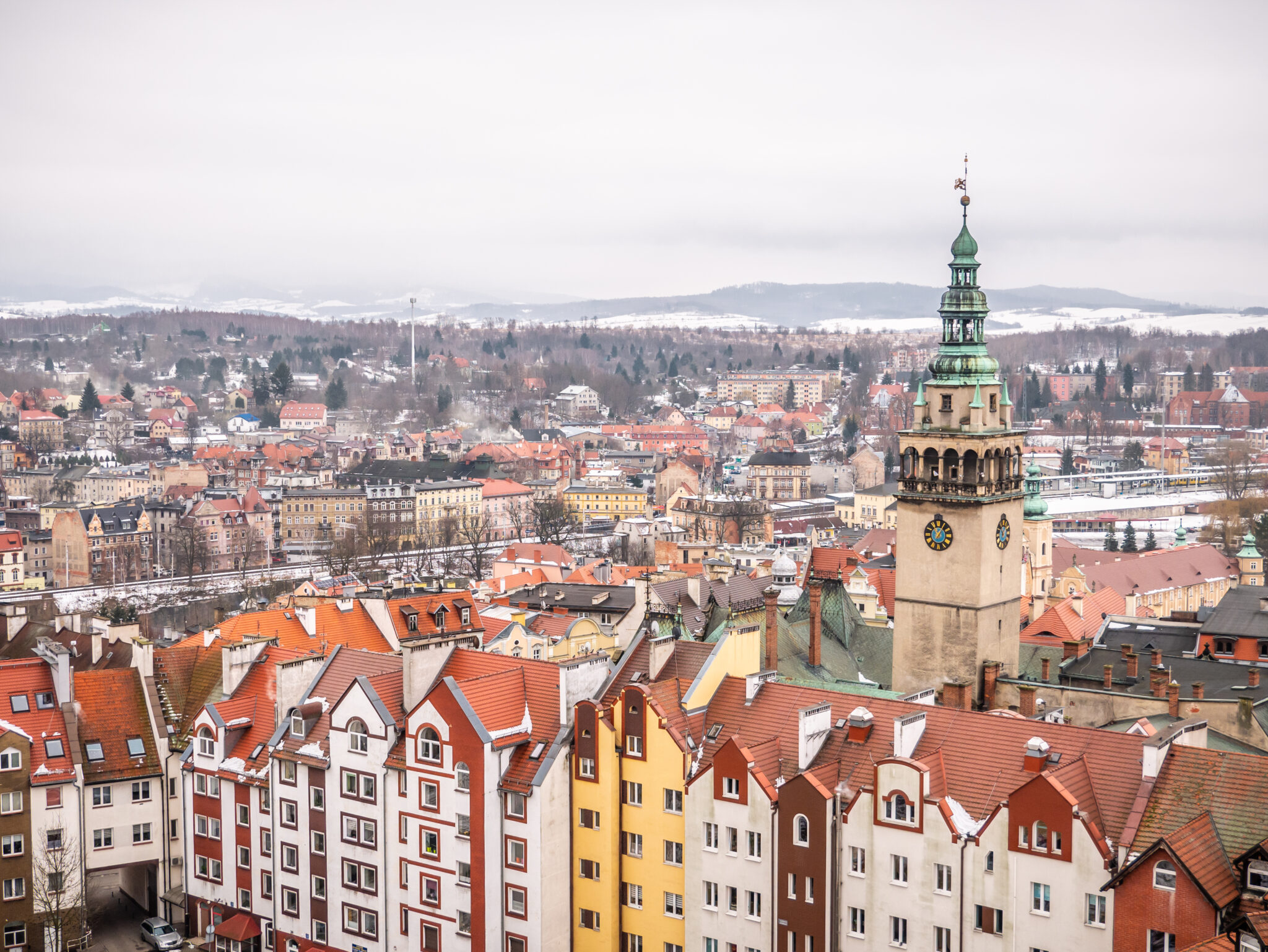 Kłodzko panorama kamienice