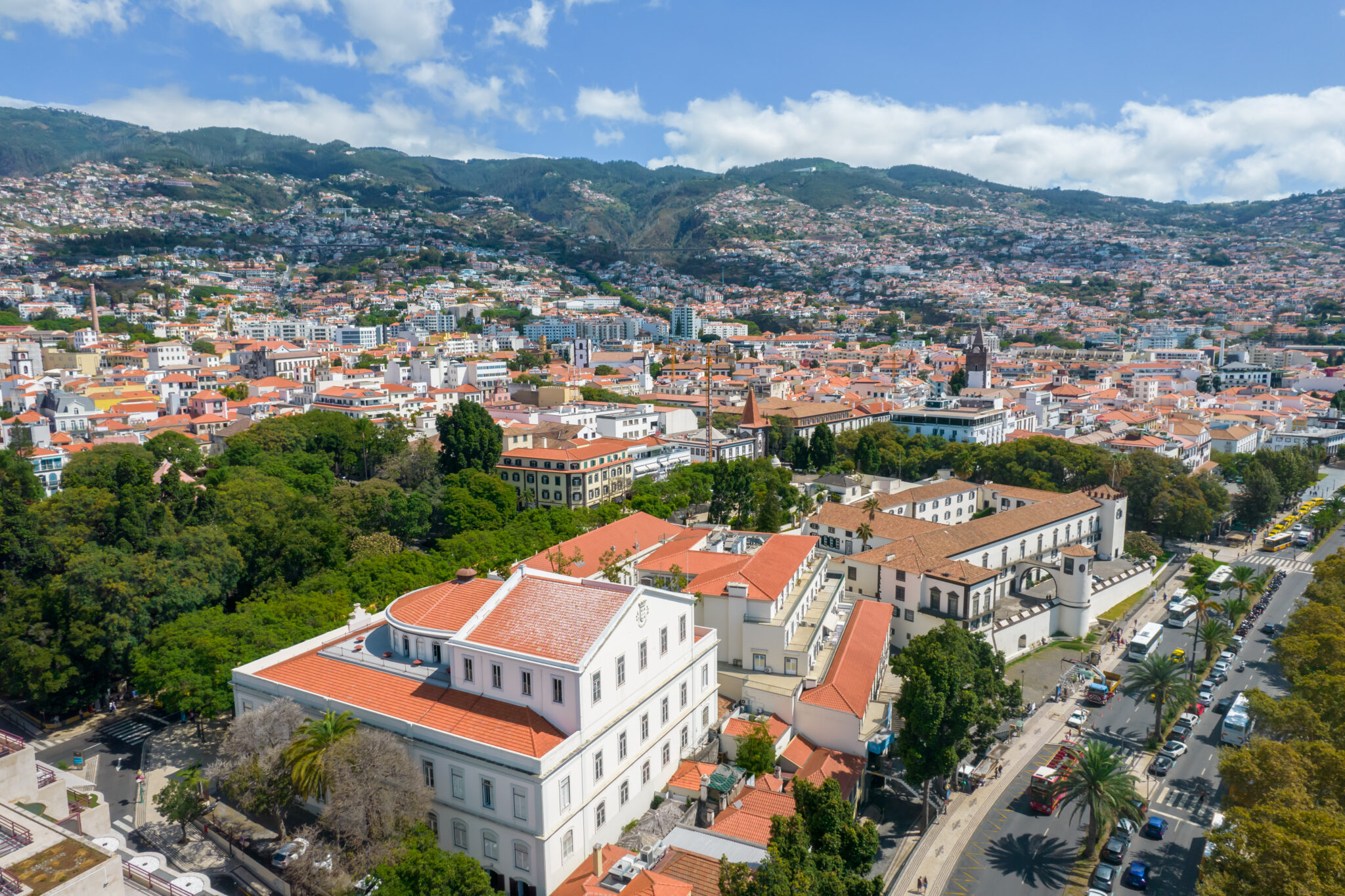 Madera Funchal panorama z drona