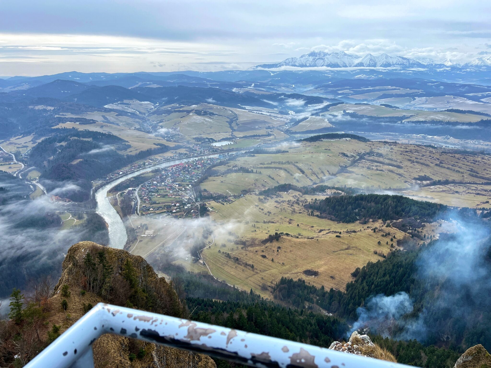 Pieniny widok z Trzech Koron panorama