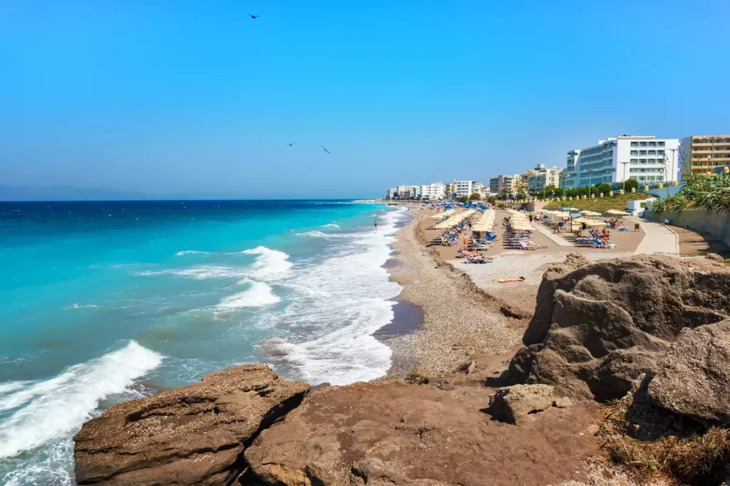 Rodos na własną rękę, plaża, wybrzeże