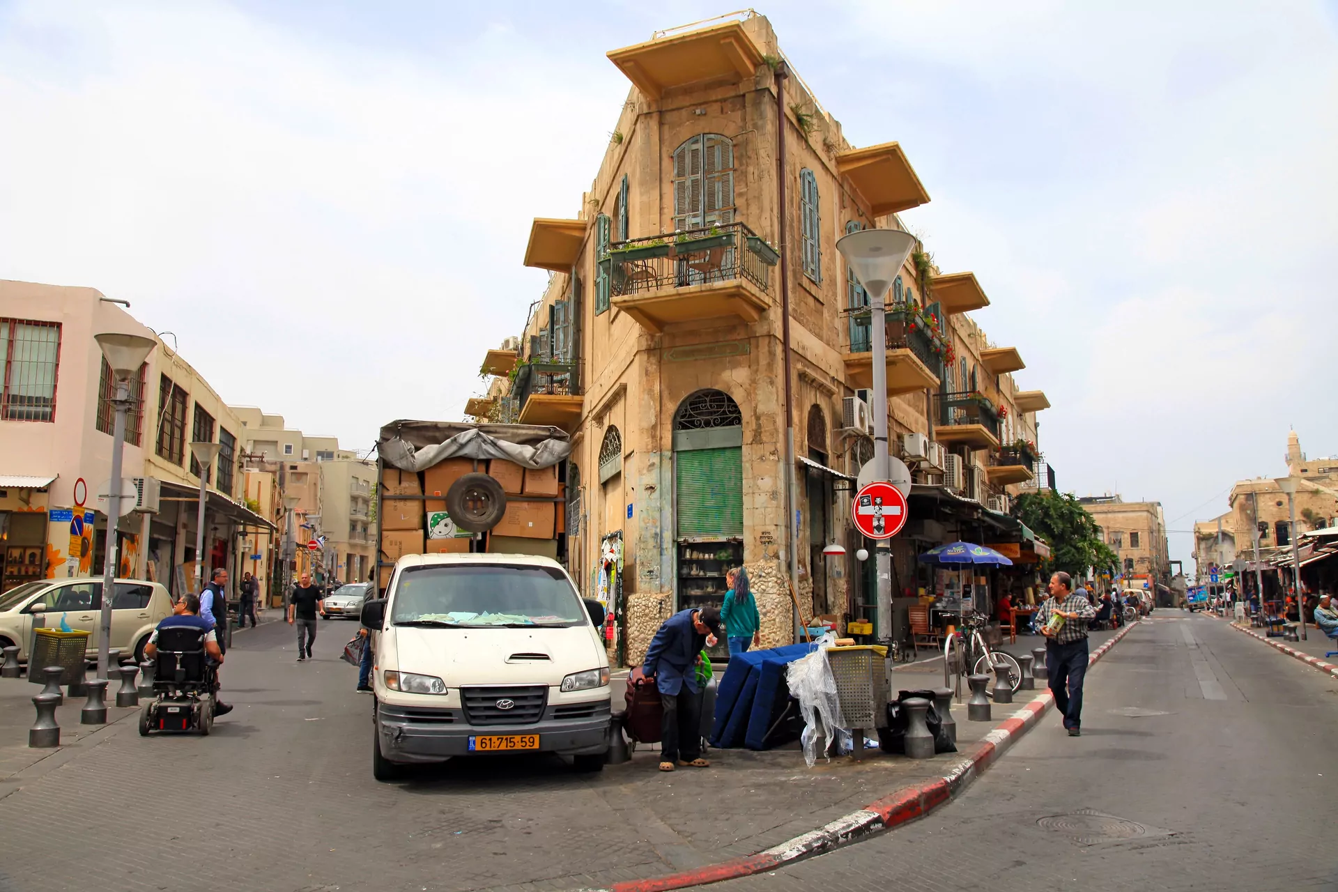 uliczka skrzyżowanie bazar Izrael