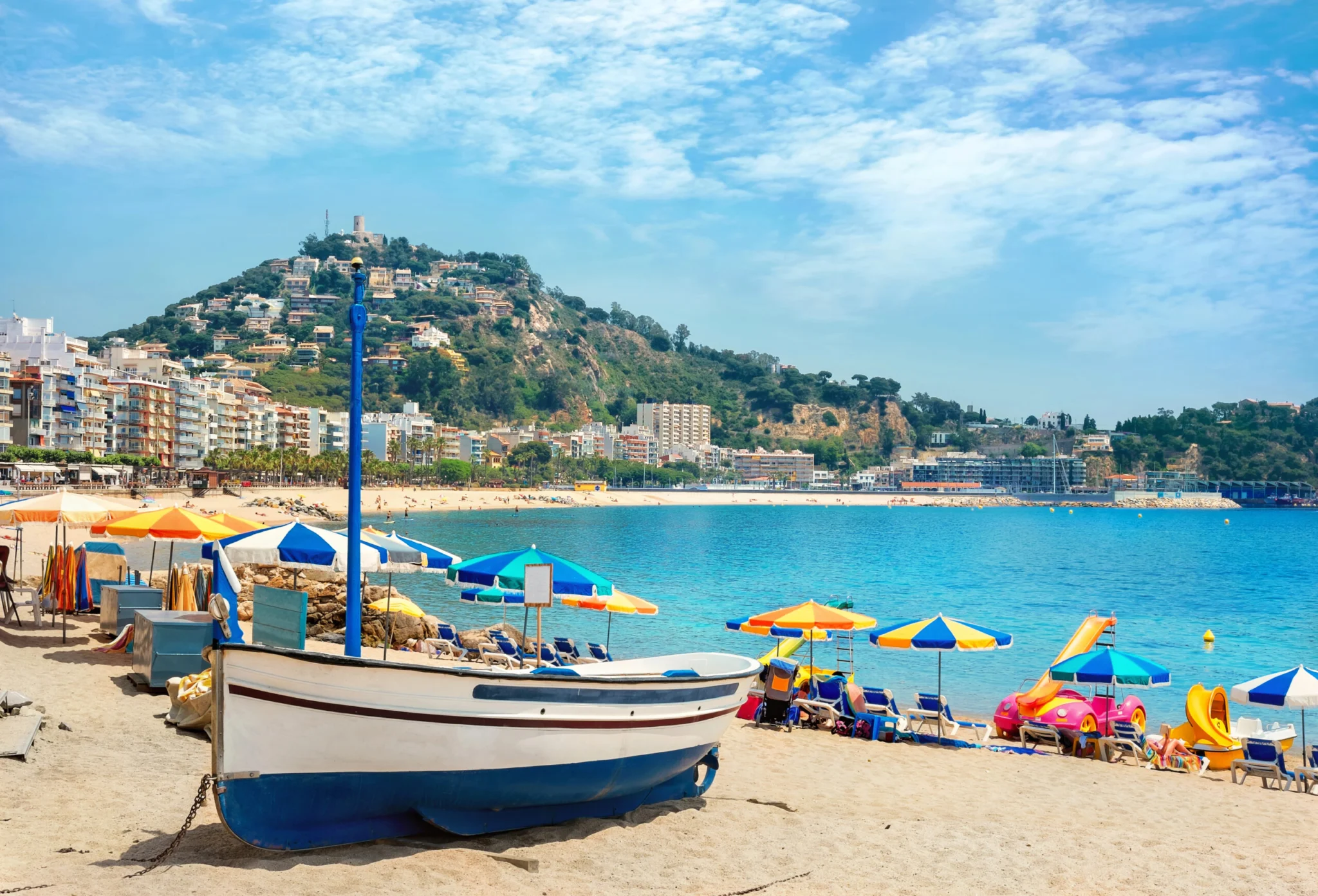 Plaży i miejscowości Blanes Costa Brava