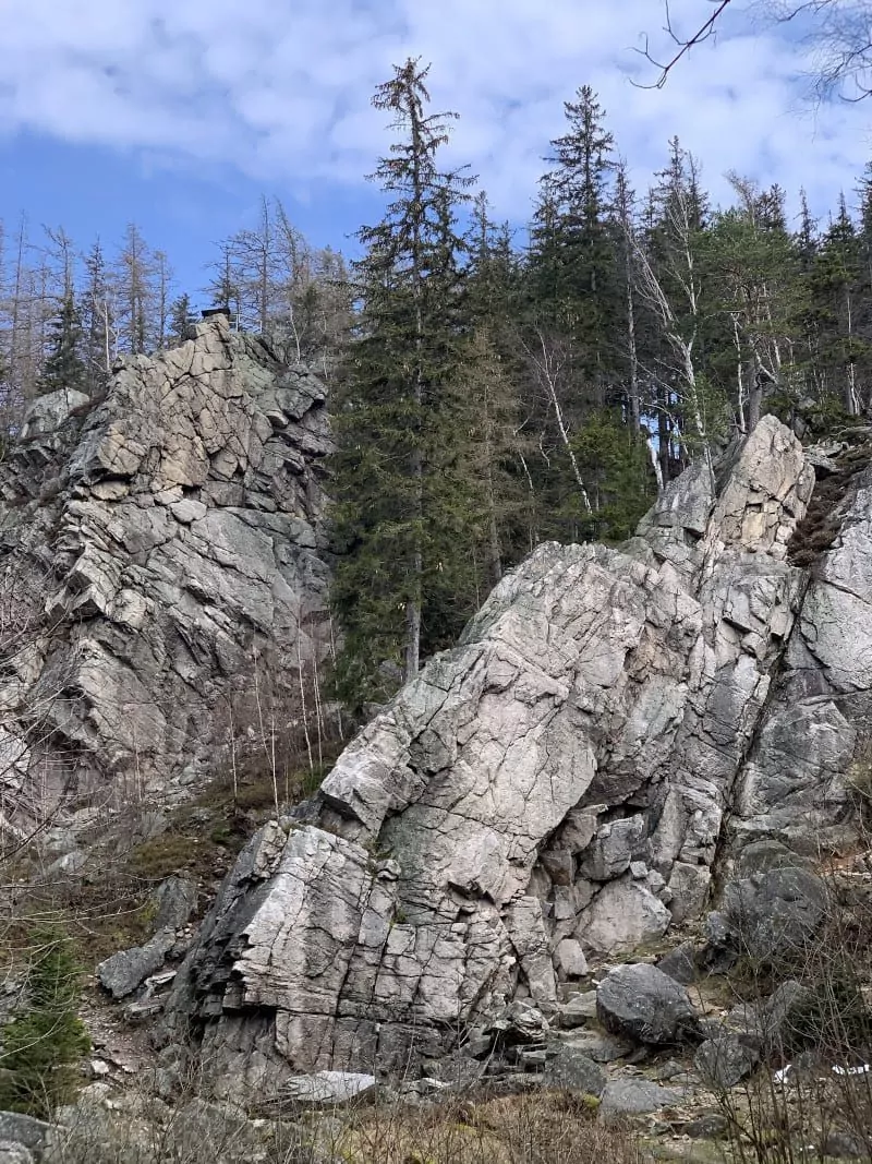 Karkonosze góry Kukułcze Skały las